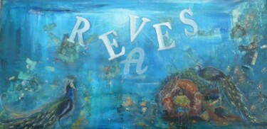 Painting titled "rEves" by Lizsticks, Original Artwork