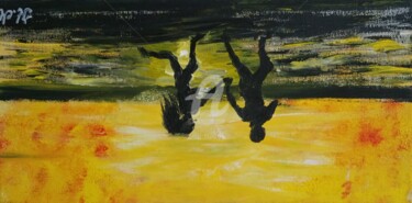 Peinture intitulée "Footing en couple.j…" par Lizzie-Mary, Œuvre d'art originale, Acrylique