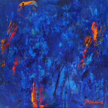 Painting titled "Vibrations of tempo…" by Ljubisa Urosevic, Original Artwork, Oil Mounted on Wood Stretcher frame