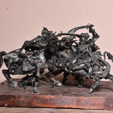 Escultura intitulada "Battle at Angier" por Ljuba, Obras de arte originais, Metais