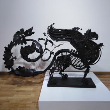 Sculpture titled "Griffon" by Ljuba, Original Artwork, Metals