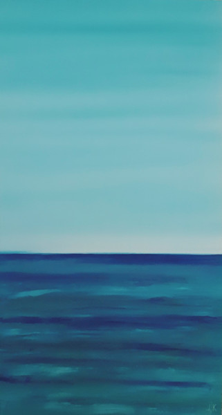 Painting titled "OCEAN II" by Lilla Kuzma, Original Artwork, Acrylic