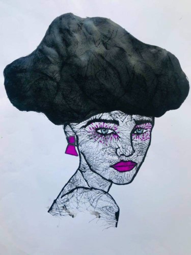 Drawing titled "Clémentine" by Lola Ledermann, Original Artwork, Ink