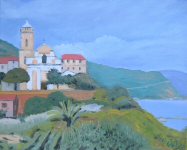 Painting titled "Cargèse en Corse" by Lledo, Original Artwork, Oil