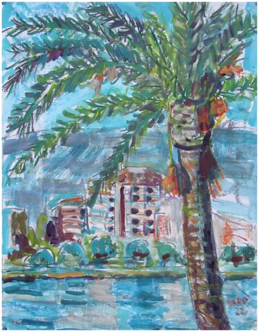 Painting titled "Ajaccio" by Lledo, Original Artwork, Acrylic