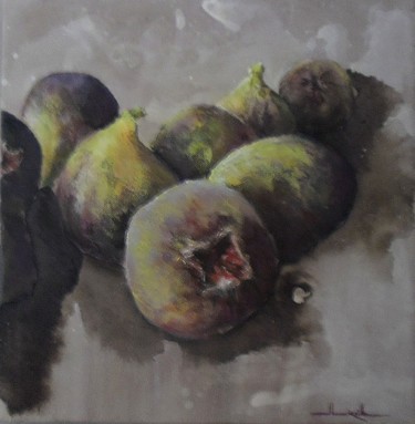 Painting titled "Figues" by _ili Reille_, Original Artwork, Pastel