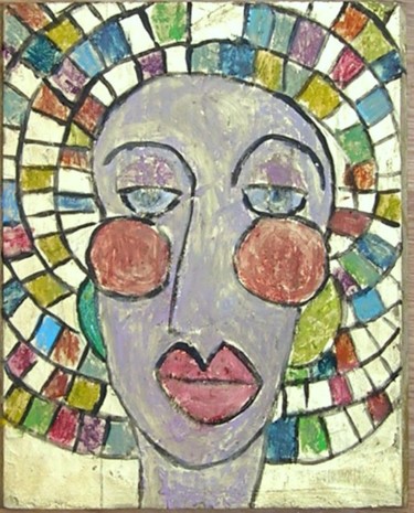 Pittura intitolato "facce" da Llopa, Opera d'arte originale