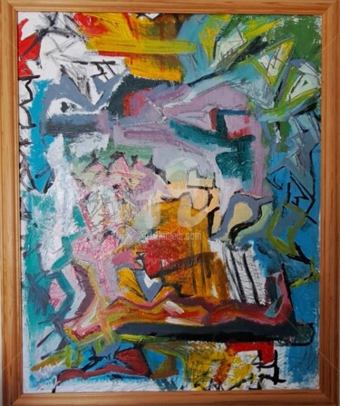 Malerei mit dem Titel "man 1" von Lloyd Gill, Original-Kunstwerk, Acryl