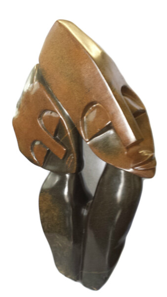 Γλυπτική με τίτλο "Lean on me" από Lloyd Mwarowa, Αυθεντικά έργα τέχνης, Πέτρα