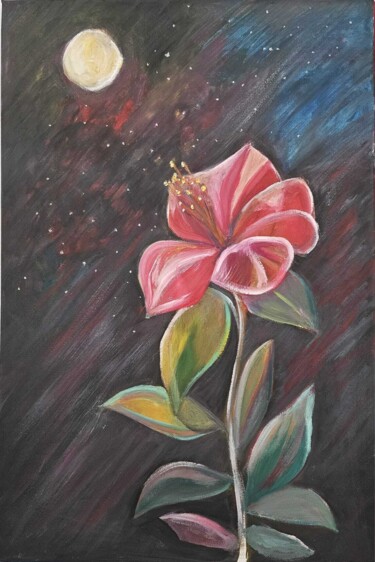 Pintura titulada "La flor" por Lluis Llinas, Obra de arte original, Oleo Montado en Bastidor de camilla de madera