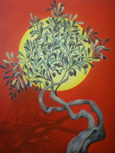 Ζωγραφική με τίτλο "ELIA" από Lilian Manolakaki/ Lm Artist, Αυθεντικά έργα τέχνης, Λάδι
