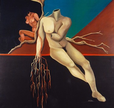 Peinture intitulée "Διάσταση" par Lilian Manolakaki/ Lm Artist, Œuvre d'art originale, Huile
