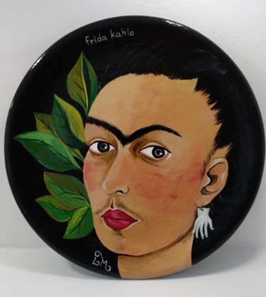 Malerei mit dem Titel "Frida Kahlo" von Lilian Manolakaki/ Lm Artist, Original-Kunstwerk, Acryl