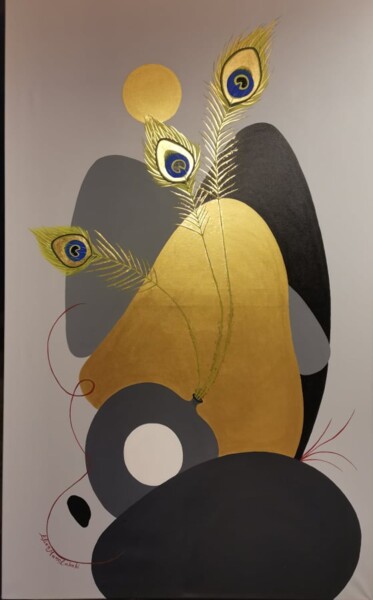 Pintura titulada "Pavo" por Lilian Manolakaki/ Lm Artist, Obra de arte original, Acrílico