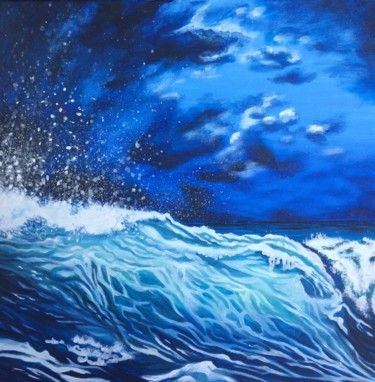 Peinture intitulée "Ciel et mer 03" par Ln, Œuvre d'art originale, Acrylique