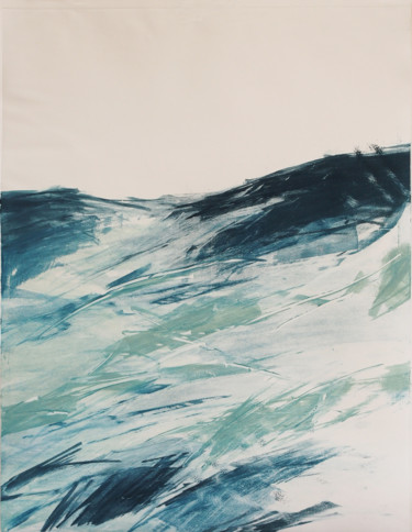 Impressões e gravuras intitulada "surface de la mer 14" por Ln Le Cheviller, Obras de arte originais, Monotipo
