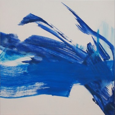 Peinture intitulée "Carré bleu petit 3" par Ln Le Cheviller, Œuvre d'art originale, Acrylique