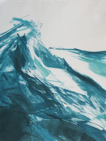 Impressões e gravuras intitulada "surface de la mer 17" por Ln Le Cheviller, Obras de arte originais, Monotipo