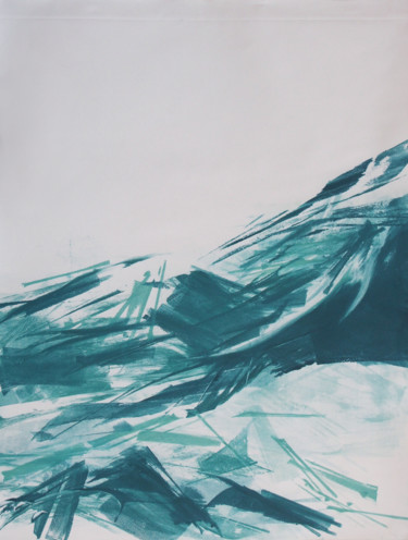 Εκτυπώσεις & Χαρακτικά με τίτλο "surface de la mer 18" από Ln Le Cheviller, Αυθεντικά έργα τέχνης, Μονοτυπία