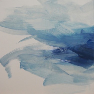 Peinture intitulée "Carré bleu moyen 5" par Ln Le Cheviller, Œuvre d'art originale, Acrylique