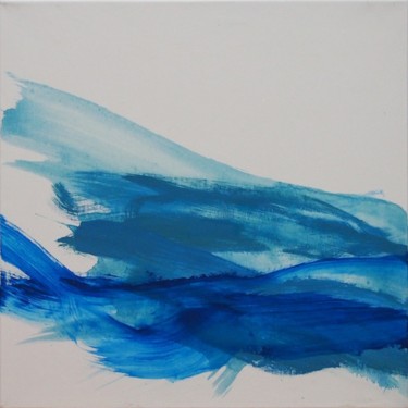 Pintura titulada "Carré bleu petit 5" por Ln Le Cheviller, Obra de arte original, Acrílico