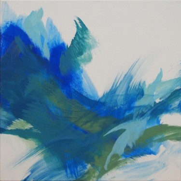 Pintura titulada "Carré bleu petit 6" por Ln Le Cheviller, Obra de arte original, Acrílico