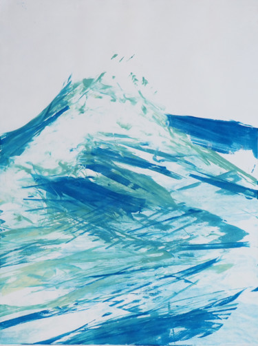 Drawing titled "Surface de la mer -…" by Ln Le Cheviller, Original Artwork, Monotype