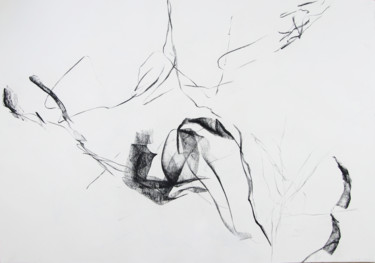 Drawing titled "Grande anatomie 10" by Ln Le Cheviller, Original Artwork, Chalk