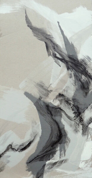 Картина под названием "Presque gris - 6" - Ln Le Cheviller, Подлинное произведение искусства, Акрил