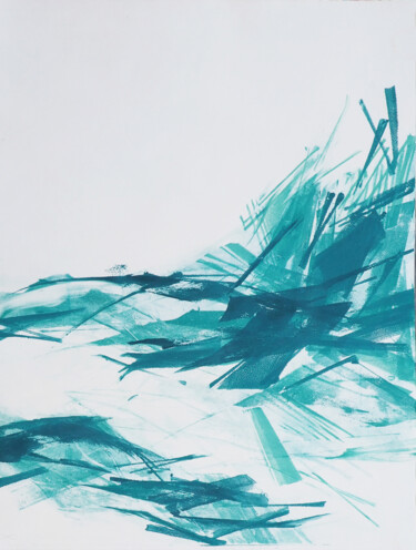 Prenten & gravures getiteld "Surface de la mer -…" door Ln Le Cheviller, Origineel Kunstwerk, Monotype