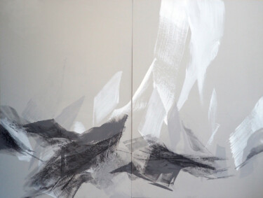 Peinture intitulée "Presque gris - 14" par Ln Le Cheviller, Œuvre d'art originale, Acrylique