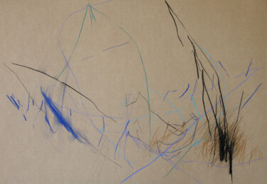 Drawing titled "Rêve sauvage 3" by Ln Le Cheviller, Original Artwork, Pastel