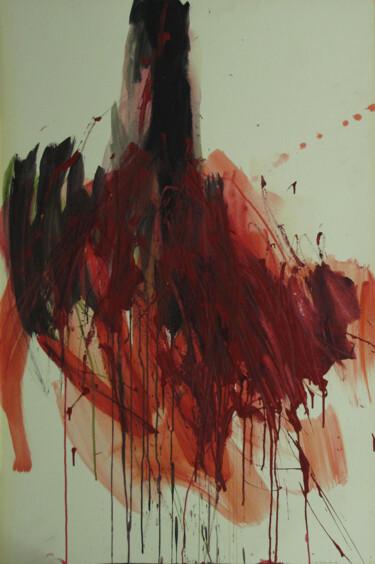 Malerei mit dem Titel "ce qui me fait mal…" von Ln Le Cheviller, Original-Kunstwerk, Acryl