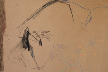 Drawing titled "Rêve sauvage 11" by Ln Le Cheviller, Original Artwork, Charcoal