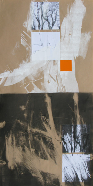 Gravures & estampes intitulée "Le réconfort 2" par Ln Le Cheviller, Œuvre d'art originale, Monotype