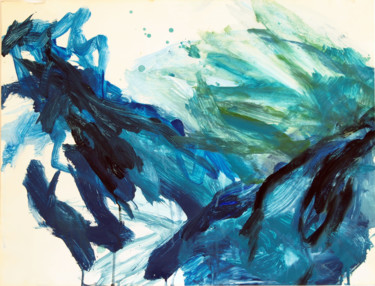 Malerei mit dem Titel "surface de la mer r…" von Ln Le Cheviller, Original-Kunstwerk, Acryl
