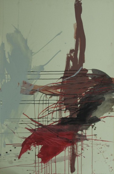 Peinture intitulée "ce qui me fait mal…" par Ln Le Cheviller, Œuvre d'art originale, Acrylique