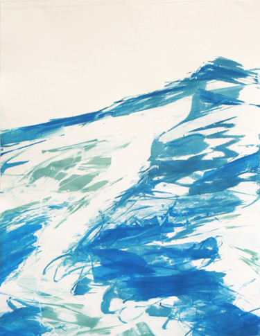 Gravures & estampes intitulée "Surface de la mer -…" par Ln Le Cheviller, Œuvre d'art originale, Monotype