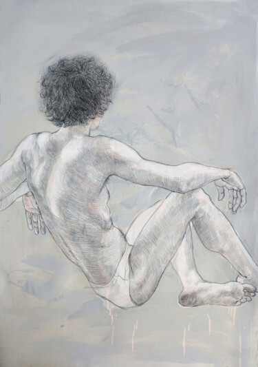 Gentle Yokubas Disegno intitolato "Gentle Yokubas" da Natalie Levkovska, Opera d'arte originale, Gouache