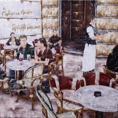Painting titled "Apero" by Lo, Original Artwork, Oil