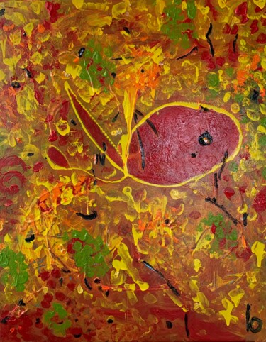 Malerei mit dem Titel "Flowers" von Lo Doré (Lo), Original-Kunstwerk, Acryl