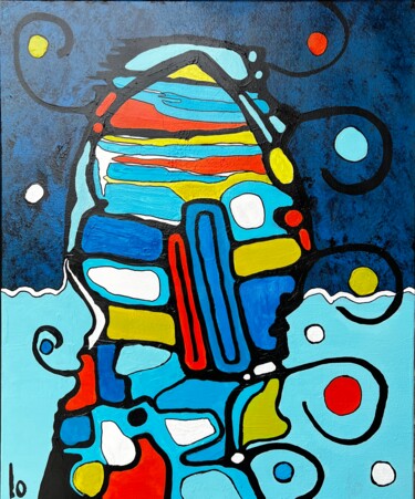 Painting titled "Celeste" by Lo Doré (Lo), Original Artwork, Acrylic