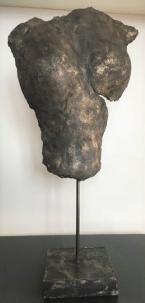 Skulptur mit dem Titel "Buste en béton - Ar…" von Lo-Z, Original-Kunstwerk, Beton