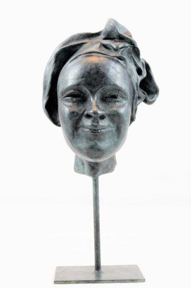 Sculpture titled "Sourire (bronze) n°…" by Lode, Original Artwork, Bronze Mounted on Metal