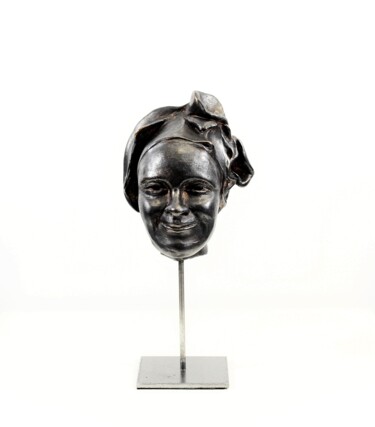 Escultura intitulada "Sourire n°2/8" por Lode, Obras de arte originais, Gesso Montado em Metal
