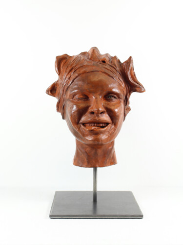 "Malice" başlıklı Heykel Lode tarafından, Orijinal sanat, Terracotta Metal üzerine monte edilmiş