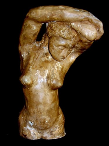 Sculpture intitulée "Femme" par Lode, Œuvre d'art originale, Terre cuite