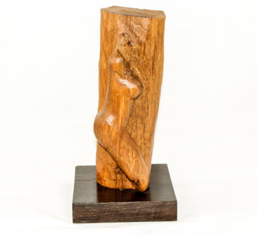 Skulptur mit dem Titel "Branche" von Lode, Original-Kunstwerk, Holz
