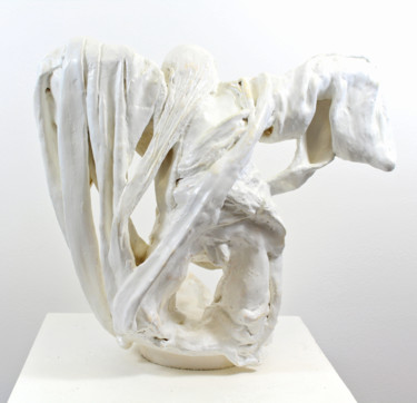 Sculpture titled "L'éveil" by Lode, Original Artwork, Plaster