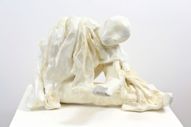 Skulptur mit dem Titel "L'égide" von Lode, Original-Kunstwerk, Gips